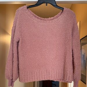 Bar III Soft Pink Crew Neck Sweater
